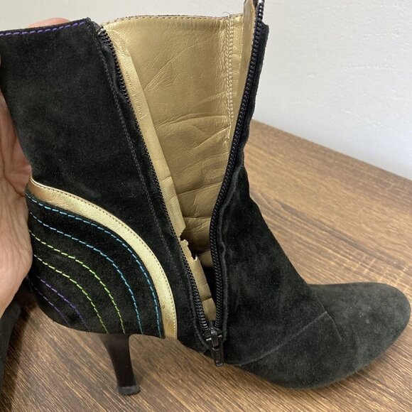 Fornarina Black Suede Booties - Picture 10 of 12